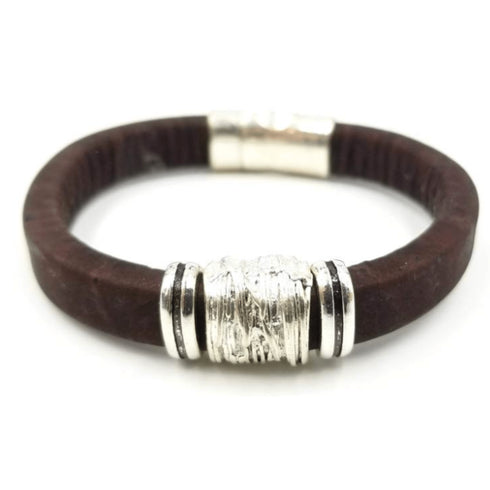 Brown Cork Bead Bracelet